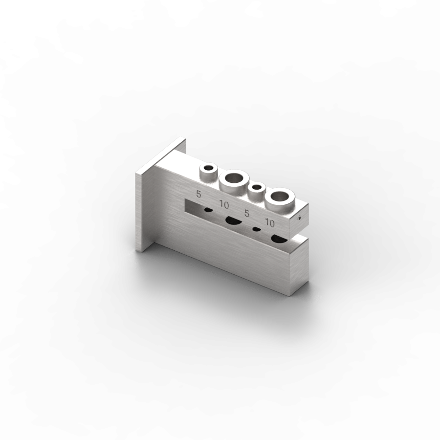 Drilling template for 70kg sliding door handles